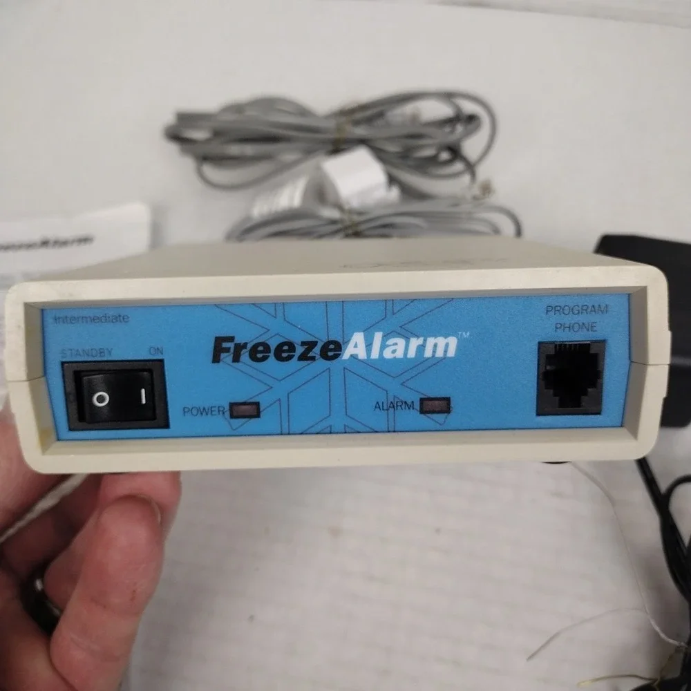 Emerson Intermediate Freeze Alarm Dialer • Base Unit w/Power Supply & Sensor
